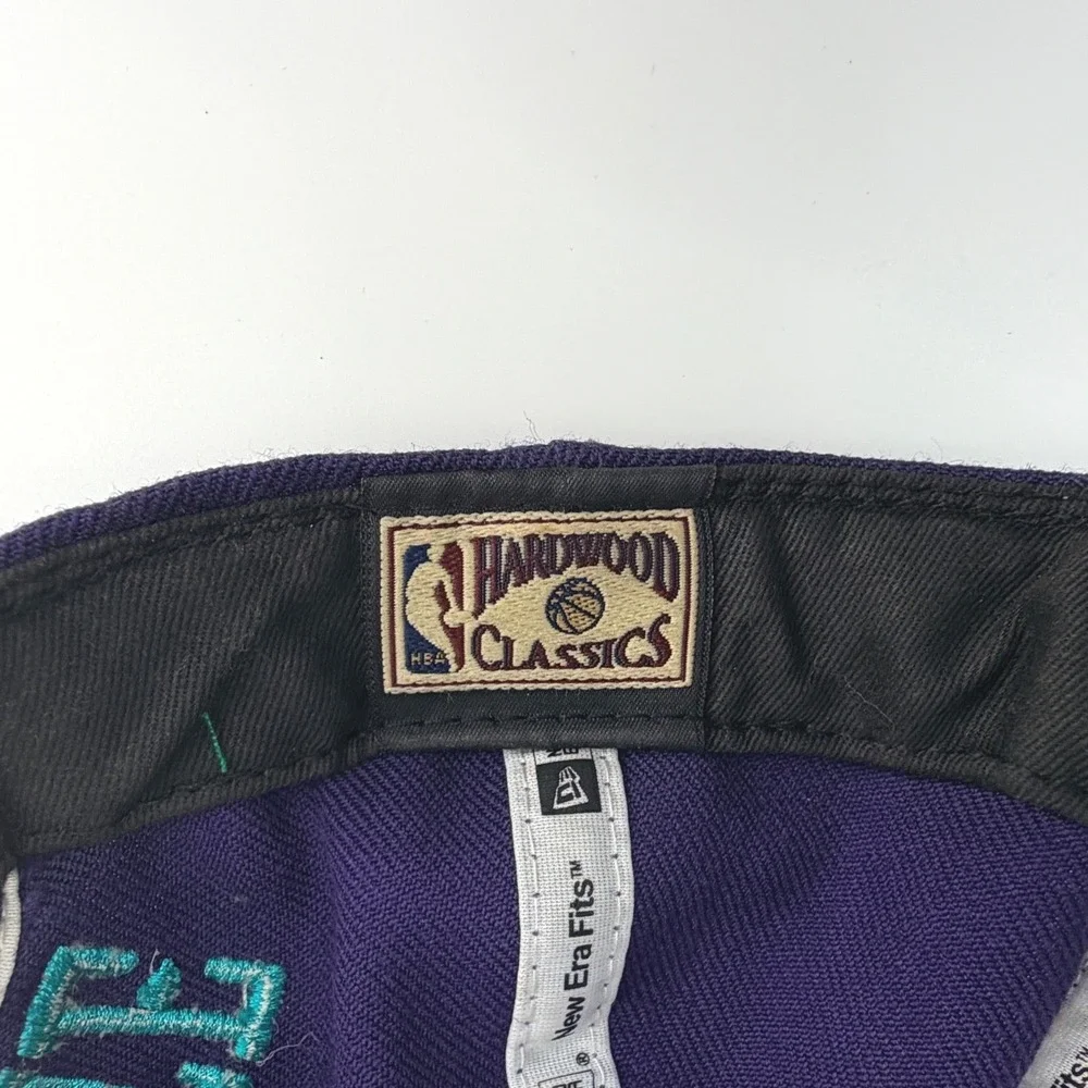Charlotte Hornets New Era Hat Men OS Purple Hardwood Classics Snapback Cap Flaws